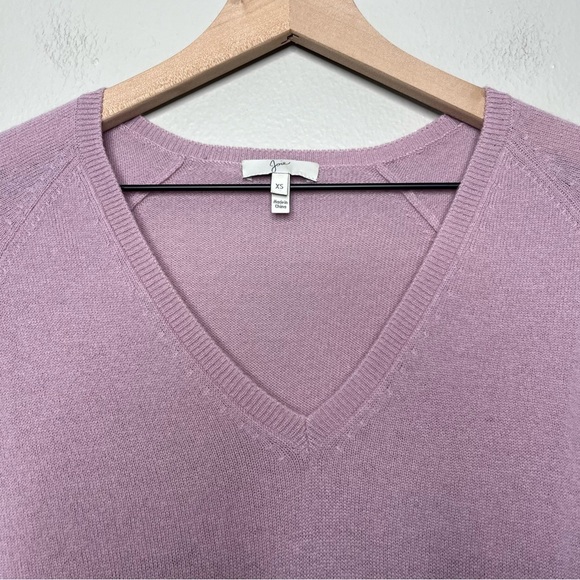 Joie Women Cashmere Sweater XS Pink Asymmetrical V-Neck Coastal Tunic Lagenlook - Picture 5 of 9